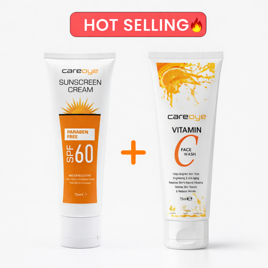 Brightening & Sun Protection Bundle Vitamin C Face Wash + SPF 60 Sunscreen Cream